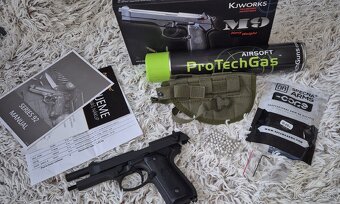 Airsoftová pištoľ M9 HW, plyn BlowBack - čierna - 3
