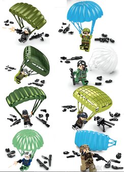 Rôzne sety vojakov 7 + doplnky - typ lego - nové - 3