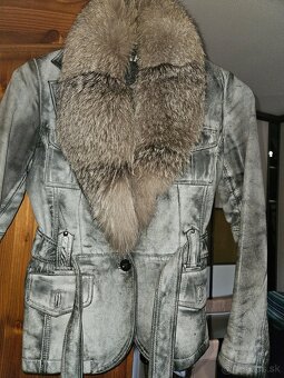 Kožená bunda KARE (golier pravá líška odnímatelny)42 - 3