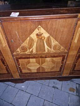11 - Predám intarzovanú skrinku – umelecký stolársky kus - 3