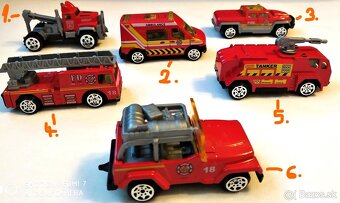 sada 6 ks autíčok požiarnici - 3