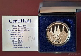 Praga 2008 pamätná medaila k Svetovej výstave poštových znám - 3