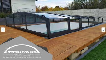 Zastrešenie bazéna, bazénu,370 x 640 x 80 cm - SYSTEM COVERS - 3