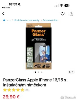 PanzerGlass iPhone 16/iPhone 15 - 3
