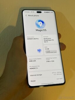 Predám Honor 200 PRO 12GB Rám 512GB Biely Stav 10/10 - 3