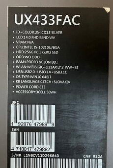 ASUS ZenBook 14 (UX433FAC) – strieborný, hliník - 3