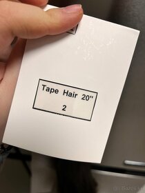Tape in vlasy 100% ľudské 51 cm hnedé - 3