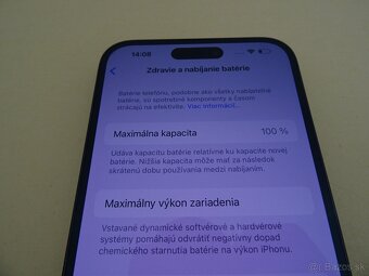 iPhone 14 PRO MAX 128GB BLACK - ZÁRUKA 1 ROK - 100% BATERIA - 3
