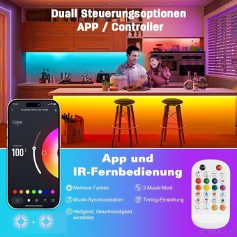 Lamomo Neon LED pásik 5m RGB, IP65 vodotesný Flexibilný Blue - 3