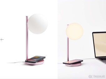 60% ZLAVA Lexon Bubble LED lampa s Qi - svetloružová - 3