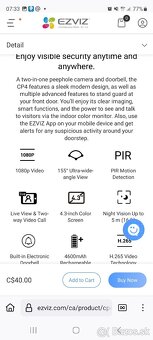 Ezviz CP4 smart kukatko v zaruke nove PC 189 EUR Hikvision - 3
