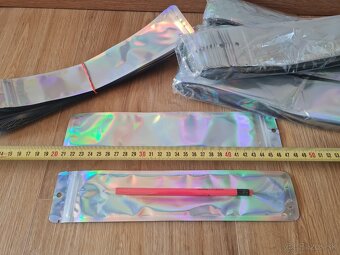 4x100ks holografické transparentné ZIP sáčky 6x28cm - 3