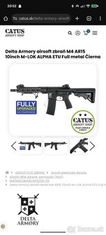 Predam airsoft zbraň od znacky Delta armory M4 AR15 10inch - 3