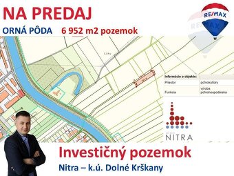 Predaj orná pôda ako investícia k.ú. Dolné Krškany - Nitra E - 3
