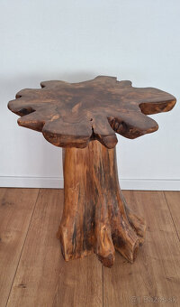 Drevený príručný stolík Teak - 3