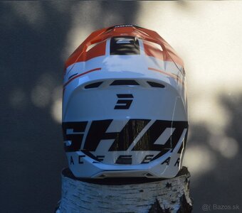 helma prilba okuliare CE06 shot biela oranžová - 3