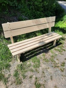 Drevené, záhradné lavice - Nová Baňa - 3