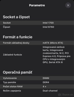 GIGABYTE B760M GAMING X DDR4 - 3