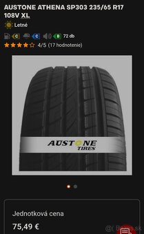 Letné pneumatiky 235/65 r17 - 3