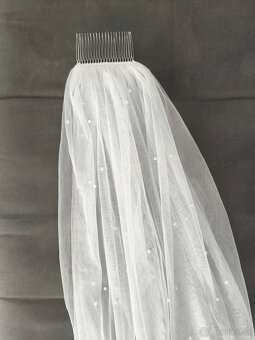 Závoj s perličkami 75 cm - 3