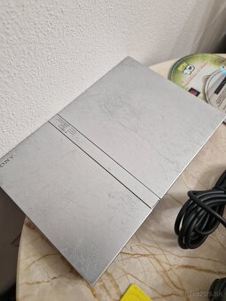 PlayStation 2 Slim herná konzola sivá + hry - 3
