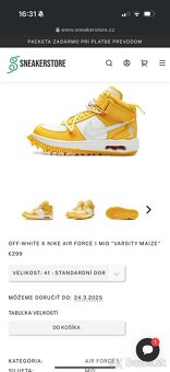 Air force off white varsity maize - 3