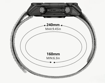 Nylonový náramok pre 22 a 26mm Garmin v štýle enduro - 3