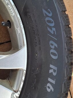 Predám zimné pneu 205/50 R16 MATADOR Nordica na diskoch - 3