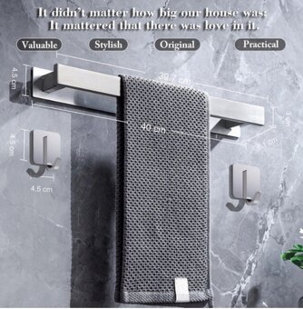 Vešiak na uteráky horizontálny / vertikálny 40cm - 3