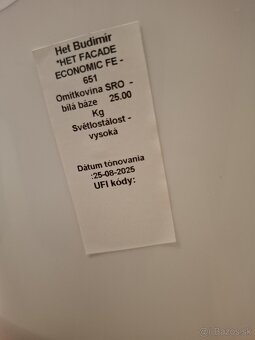 Predám silikónovú omietku HET SRO 1,5 - 3