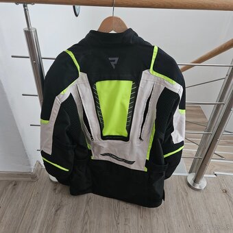 Bunda na motocykel Rebelhorn Hiker III čierno-sivo-fluoresce - 3