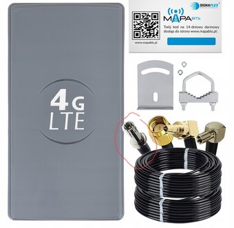 ANTENA LTE DUAL ZOSILŇOVAČ INTERNETU 3G 4G LTE + 50dBi - 3