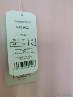 Meg Pink Elegantne vzdušné midi šaty - 3