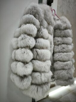 Kožuch pravá kožušina polárna líška - 3
