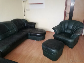 Veľká kožená sedacia súprava - 3