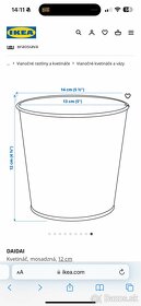 Zlatý kvetináč IKEA DAIDAI, výška 12cm - 3