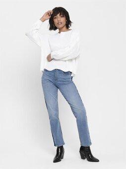 Sveter ONLY oversized strih - biely ===NOVÉ=== - 3