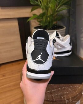Jordan Retro 4 Dedské Miliary Black - 3