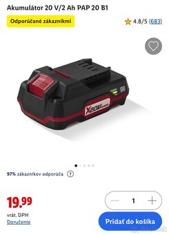 Parkside nabíjačka + akumulátor 20 V/2 Ah - 3