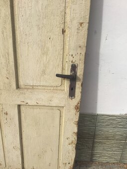 STARé DVERE 97CM   PLNé AJ SO SKLOM - 3