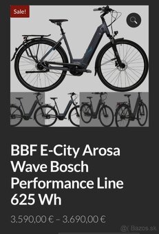 BBF E-City Arosa Wave Bosch Performance Line 625 Wh - 3
