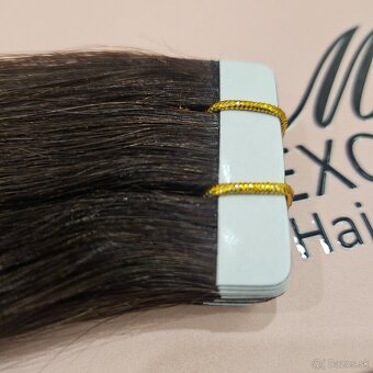 🖤 Tape-in predĺženie vlasov #2 – Tmavo hnedá - 3
