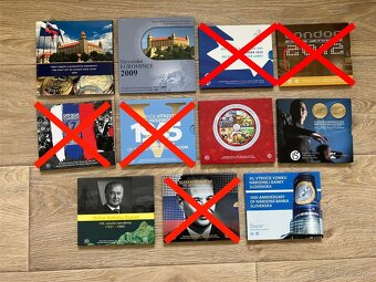 Sady slovenských obehových mincí BU a PROOF - koruna euro - 3