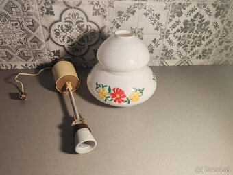 Retro luster s mliečnym sklom - 3