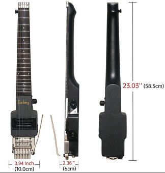 Elektricka mini cestovna gitara Batking - 3