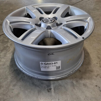 Hliníkové Volkswagen disky 5x120 R17 8J ET49 - 3