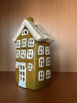 Keramický domček kaki-biely - 3