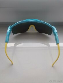 Športové slnečné okuliare Pit Viper (modro-žlté) - 3