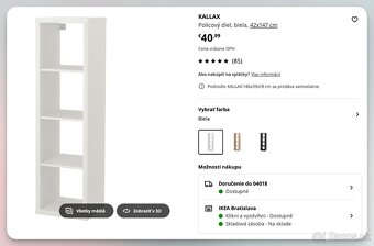 Ikea Kallax Shelf with Legs (Policový / Podnožie) - 3
