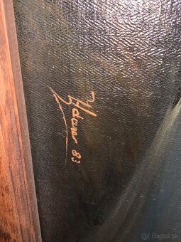 Olejomaľovaný obraz- Les a západ slnka - 3